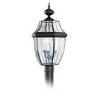 8239-12 Sea Gull Lighting Black Post Lantern 785652823909