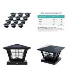 841478146599 Greenlighting Solar Post Cap With Base Adapter Black