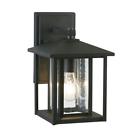 8534701-12 Sea Gull Lighting Fairmont Black Outdoor Wall Mount Lantern