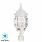 855255 Hampton Bay White Outdoor Post Light