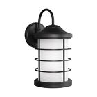 8624451-12 Sea Gull Lighting Sauganash Black Outdoor Wall Sconce 785652109478