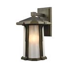 87091-1 Elk Lighting Brighton Smoked Bronze Outdoor Wall Lantern 748119102047 87091-1 Elk Lighting Brighton Smoked Bronze Outdoor Wall Lantern 748119102047