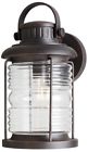 87533 Outdoor Wall Light Aged Bronze Medium Base Clear 691171787533