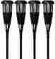 876258 Newhouse Lighting Dark Chocolate Solar Flickering Tiki Torches 4 Pack Backyard By The Pool Or Deck 749363876258