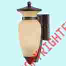 9297-357 The Great Outdoors Outdoor Wall Mount Fixture Brown Single Light Sconce Exterior Lighting Porch 747396082035