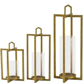 82244-ds A&b Home Bastillica 4.9 Inch Gold Lantern