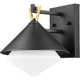 1044bk Acclaim Lighting Edmore Outdoor Wall Light Matte Black With Gold Accent