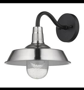 1732sn Acclaim Lighting Burry 1 Light Exterior Wall Mount Pwt Nckl B/s Slvr