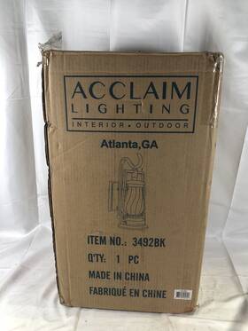 3492bk Acclaim Lighting Kero Collection 1-light Wall Mount Outdoor Light Fixture Mattebla