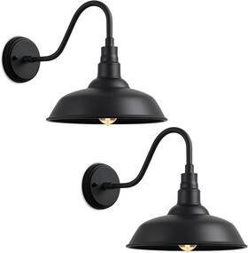 Acoji 313114751745 10 Inch Outdoor Barn Gooseneck Light Classic Farmhouse Style Black Fi