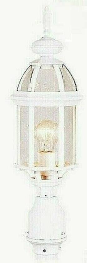 C48tc-wh Adjusta-post 5624 1-light Top Lantern Oaklawn White