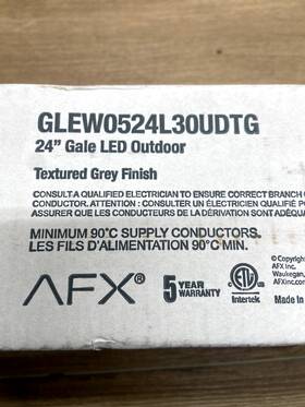 Glew0524l30udtg Afx 24 Inch Tall Led Wall Sconce Textured Grey