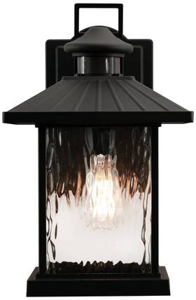 Lnnw0914mbbk Afx Lennon 14 1/2 Inch High Black Metal Outdoor Wall Light