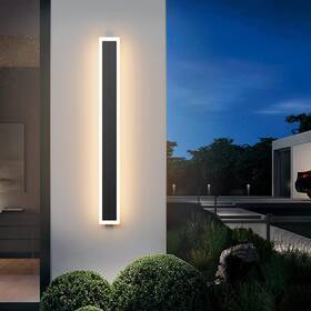B0bqykz4nb  Aipsun 31.5inch Long Strip Modern Outdoor Wall Light Fixture Black Porch Lights