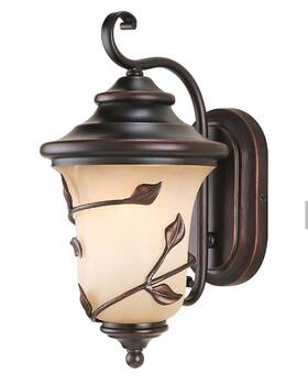 0319377 Allen Roth Eastview 1-light 14.85-in Dark Oil-rubbed Bronze Outdoor Wall Light