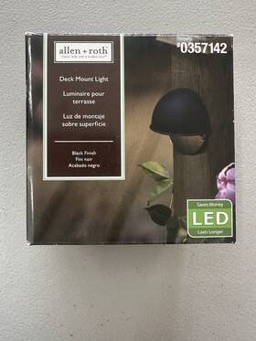 0357142 Allen Roth Set Of 4 Deck Mount Light Black #