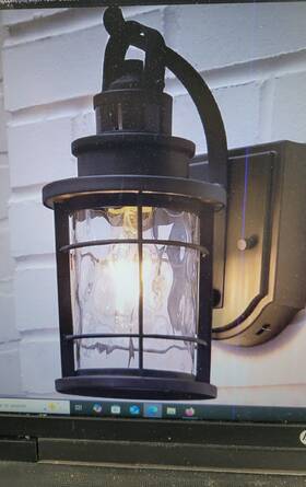 2602011 Allen & Roth Berlin 1 -light 12.6 Inch H Matte Black Hardwired Motion Sensor Dusk To Dawn Read