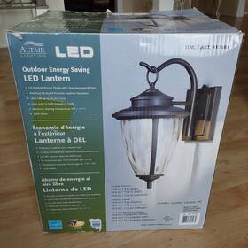 Altair Lighting 087739500193 Energy Saving Led Lantern - Oil Rubbed Bronze Finish Clear Hammered Glass