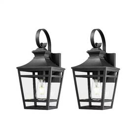 Ama Pear 313040187199 Large 16.5 Inch Black Aluminium Waterproof Outdoor Wall Lights Mount Porch L