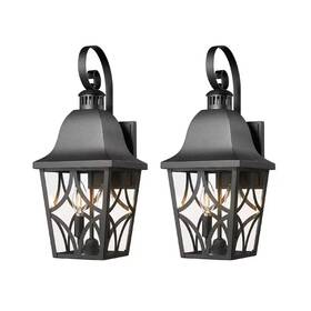 Ama Pear 313099848850 Black Aluminium Waterproof Outdoor Wall Light Fixtures Exterior Sconce Porc