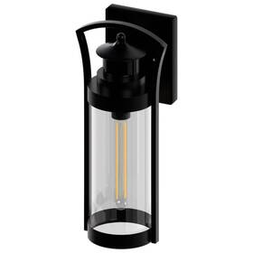 Al10027ws Ambiate Crespa 14 Inch Black Motion Sensing Outdoor Hardwired Cylinder Sconce No
