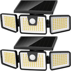 Sl-03n Ameritop Solar Lights Outdoor 2 Pack Led High Brightness Cordless Motio