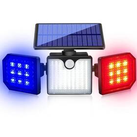 Ip65 Aolyty 726962629485 Solar Motion Sensor Lights Waterproof Strobe Light Wall So