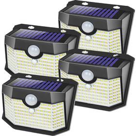 Aootek-jy2440-4 Aootek Solar Lights 4 Packs Motion Sensor Light Ip65 Waterproof With 3 Lighti