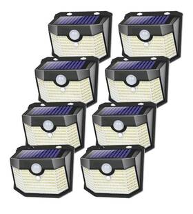 Aootek-jy2440-8 Aootek Solar Outdoor Lights 8 Pack Motion Sensor 3 Lighting Modes Waterproof Bla