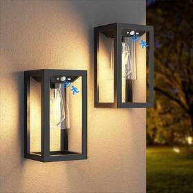 Aponuo 767065412390 Solar Outdoor Wall Lights With 3 Lighting Modes Porch Mo