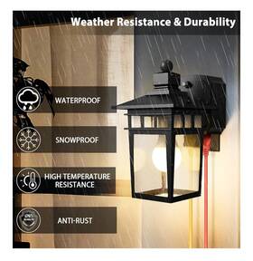 Pd-f1 Apoto Outdoor Wall Light W Gfci Outlet Sensor Dusk To Dawn Outside Exterior Porch New Pd-f1 Apoto Outdoor Wall Light W Gfci Outlet Sensor Dusk To Dawn Outside Exterior Porch New