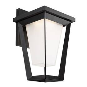 Ac9182bk Artcraft Waterbury 15w Led Outdoor Wall Light Black/frosted -