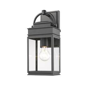 Ac8220bk Artcraft Lighting Ac8220 Black Fulton Single Light 14 Inch H Outdoor Wall Sconce