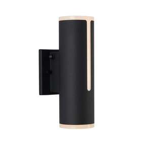 X4.33 Artika 846979040773 Sconce 11.2 Inch X5.8 Black Modern Integrated Led Porch Light Cylinder