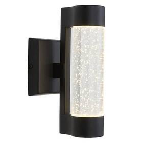 Amp105-hdbl Artika Essence Black Bubble Glass Integrated Led Cylinder Wall Light Amp105-hdbl Artika Essence Black Bubble Glass Integrated Led Cylinder Wall Light