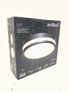 Ofm-lu-hd2bl Artika Luna 11.64 Inch 1-light Black Exterior Led Flush Mount New Ofm-lu-hd2bl Artika Luna 11.64 Inch 1-light Black Exterior Led Flush Mount New