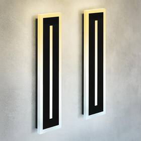A-lws27c-24d24bk-2p Asd Led 24 Inch Long Flush Mount Wall Light Fixture 24w 1630lm 3000k5000k 100277v