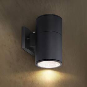 A-oclr-1apc-bk Asd 1way Round Cylinder Wall Light Fixture 60w E26 Socket 120v Photocell Waterpr