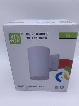Asd-ocl-1l-2660-wh Asd Led Round Outdoor Wall Cylinder 120v Down Light White