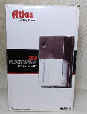 Atlas 765364902994 26 Watt Fluorescent Wall Light Photo Control Dusk Dawn Bronze New Atlas 765364902994 26 Watt Fluorescent Wall Light Photo Control Dusk Dawn Bronze New