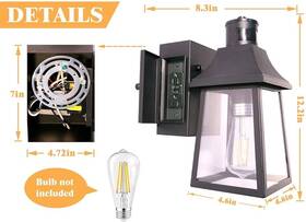 Any805-1wc Auniory Auniory. Led Wall Light Built In Motion Sensor And Plugs.