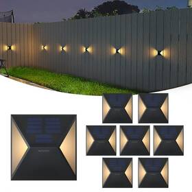 Ip68 Auraxy 752574778860 Upgrades Led Solar Fence Light Waterproof Warm White And Color Glow Wit