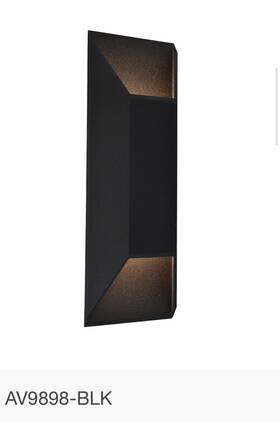Av9898-blk Avenue Lighting Outdoor Light Led 20 Inch Black Wall Mount