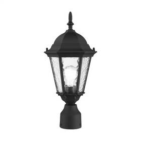 Aviance Lighting 313106754716 Hathshire 1 Light Textured Black Outdoor Post Top Lantern