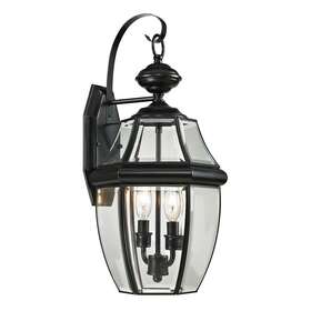 227-bel-3369690 Bailey Street Home Two Light Medium Outdoor Coach Lantern-black Finish - Wall Mounts