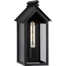 70-bel-5302762 Bailey Street Home Point Dume Dunemere 1 Light Wall Lantern 16 Inch Wide-matte Black Finish