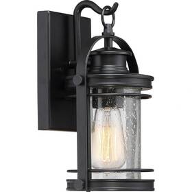 71-bel-2014182 Bailey Street Home 11.5 Inch Outdoor Wall Lantern Transitional Aluminum-mystic Black Finish
