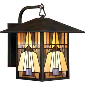 71-bel-2289307 Bailey Street Home 150w 1 Light Tiffany Outdoor Large Wall Lantern - Geometric