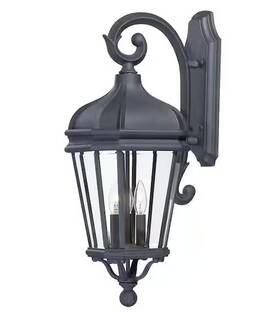81-bel-3335665 Bailey Street Home 3-light Matte Black Aluminum Led Outdoor Wall Lantern Sconce