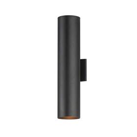 93-bel-4421452 Bailey Street Home 20w 2 Led Outdoor Wall Mount-5 Inches Wide By 22 High-black Finish